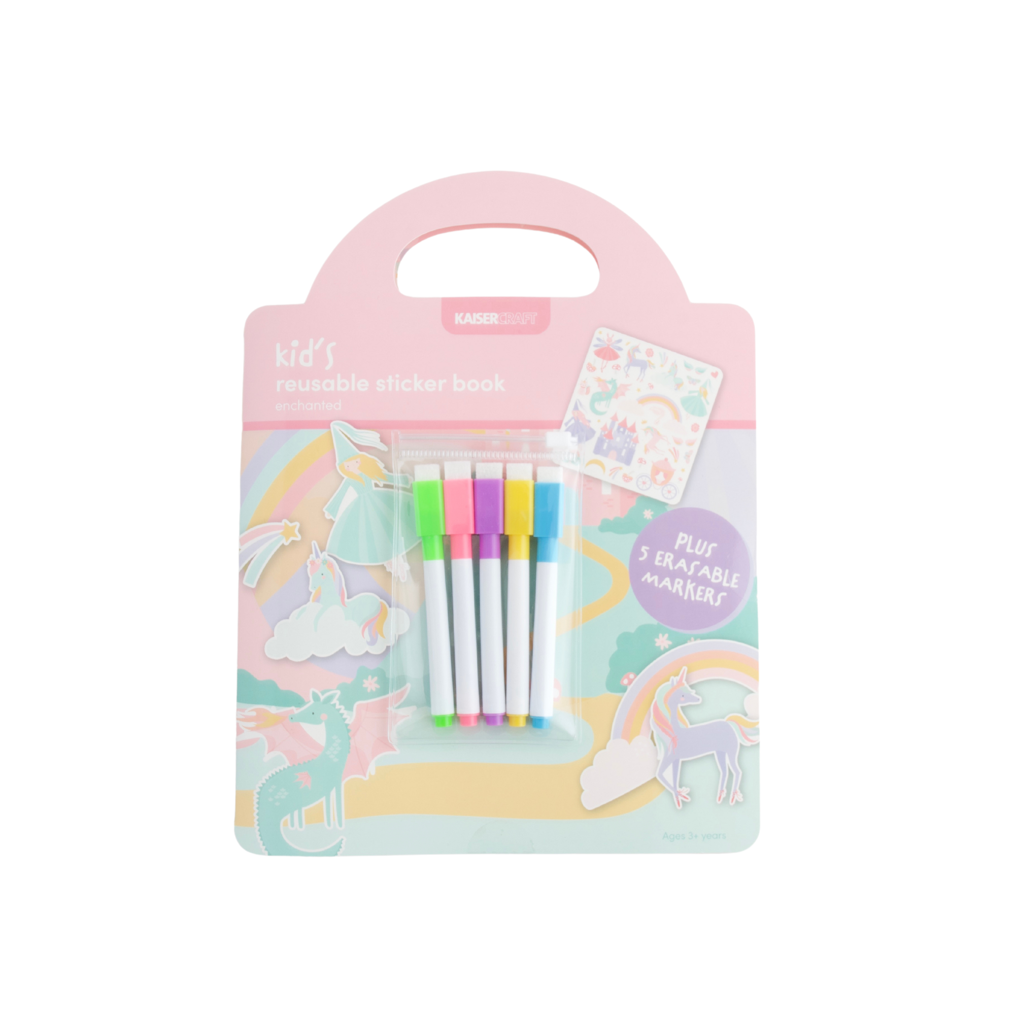 Kaiser Creative Club - Kids Reusable Sticker Book - ENCHANTED